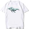 Mum  Baby Whale Print Tshirt Unisex Unisex Women Hip Hop Short Sleeve Summer Beach Diving White Tshirt Casual Boy Tees