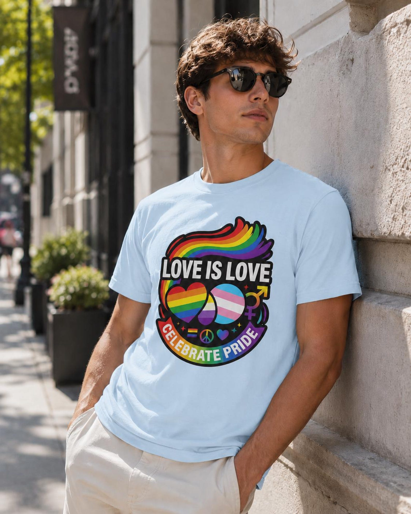 Love Is Love Rainbow Pride T-Shirt | Joyful Community Celebration Tee M
