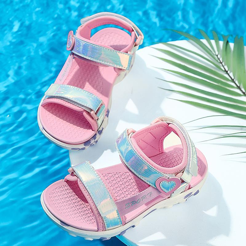 Children's Fashion Colorful Lightweight Outdoor Beach Shoes Casual Girls Sandals Slippers Princess Shoes