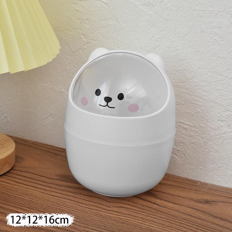 Kapa Bear Mini Desktop Trash Can with Lid
