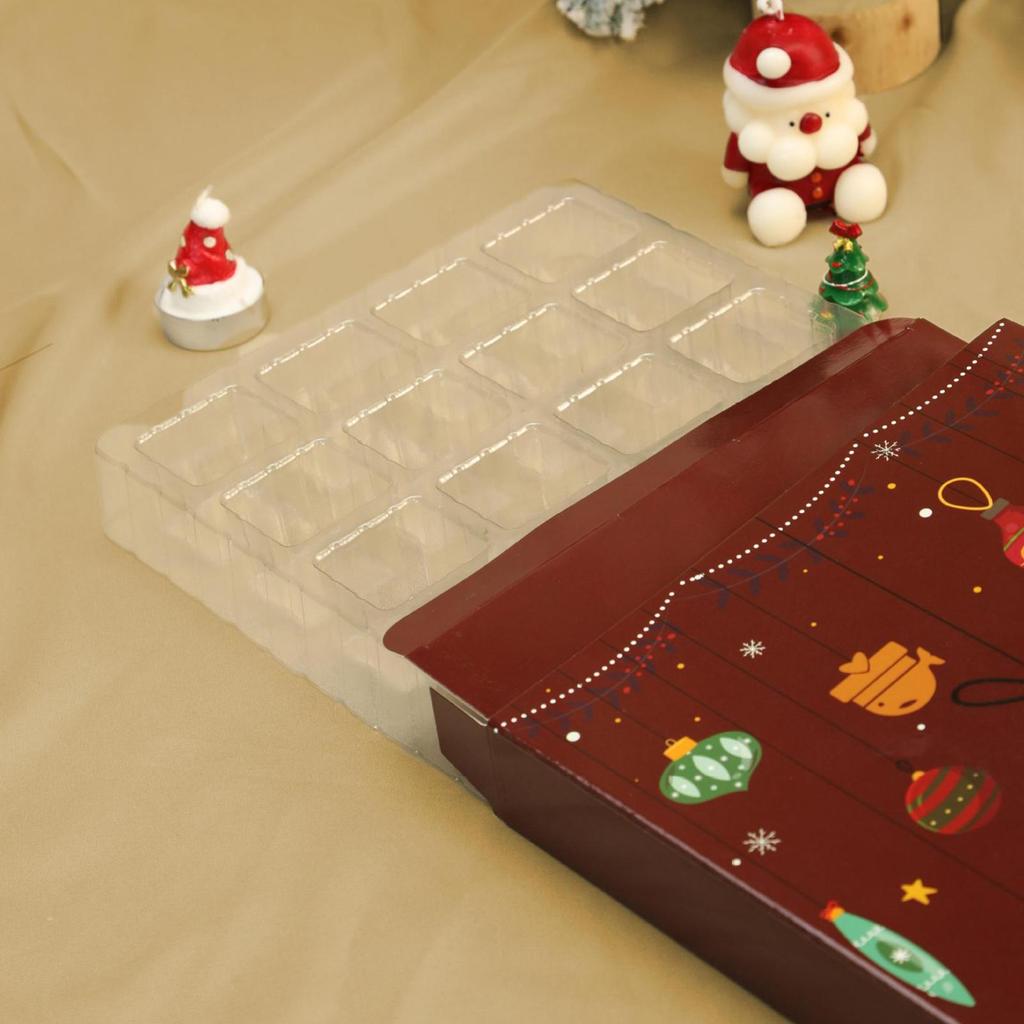 Christmas Advent Filling Box 24-Day Fillable Reusable Kids Christmas Countdown Calendar for Birthdays Valentine's Day Children