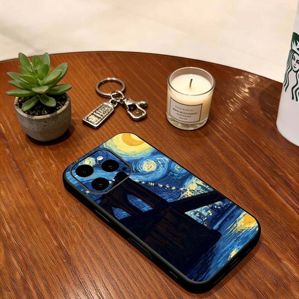 The World of Oil Painting  Phone Case For iPhone 17,16,15,14,13,12,11 Plus,Pro Max,XS,Soft Silicone Black Cover