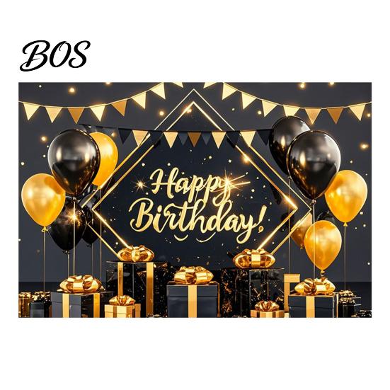Wrinkle-resistant Birthday Banner Happy Backdrop, Party Photo Background Cloth for Celebration, Bright Color Bunting Flag Decor Kids Women, Supplies