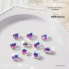 Moonlight Nail Art Diamond Decorations - 10 Pieces: Rectangle, Octagon, Square, Pointed Bottom Designs