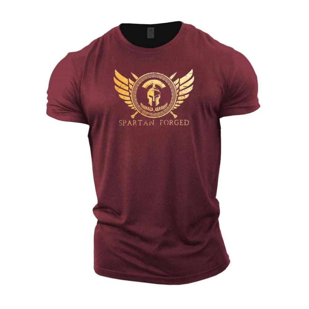 Spartans Men's Retro Pattern 3D Printed T-shirt Fashionable Street Trend Round Neck Top Simple Casual Daily Versatile Short Sleeved Clothing