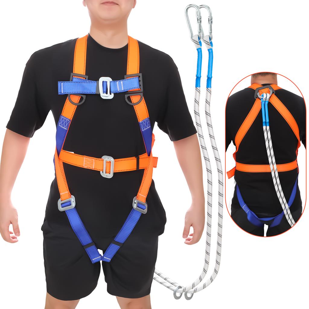 Safety Harnesses Fall Protection Adjustment Safety Belt with Hook for Air-conditioning Installation Electric Wire Maintenance