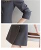 Women's Double-Breasted Gray Suit Dress - Mid-Length, High-End Professional Workwear for Spring and Autumn