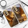 Luxurious Golden Bird For Samsung A 01 52S A04 A05S A10 A12 13 22 23 24 36 42 M02 Note 10 20Ultra 8 9 Golden glass phone case