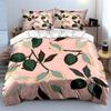 Delicate Hand-drawn Fruits and Leaves Print Bedding Set 1 Duvet Cover 2 Pillowcases for Adult and Children Luxury Gift Full Size