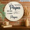 2D Flat, 1pc Vintage Aluminum Sign, German Father'S Gratitude Quote with Fist Pattern Decoration Plaque, Suitable for Bedroom, Living Room, Dining