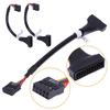 20 Pin Jack for USB Male To  2.0 9 Pin Female Splitter Adapter Cable Wire Converter for Microphone Device Connected Tools