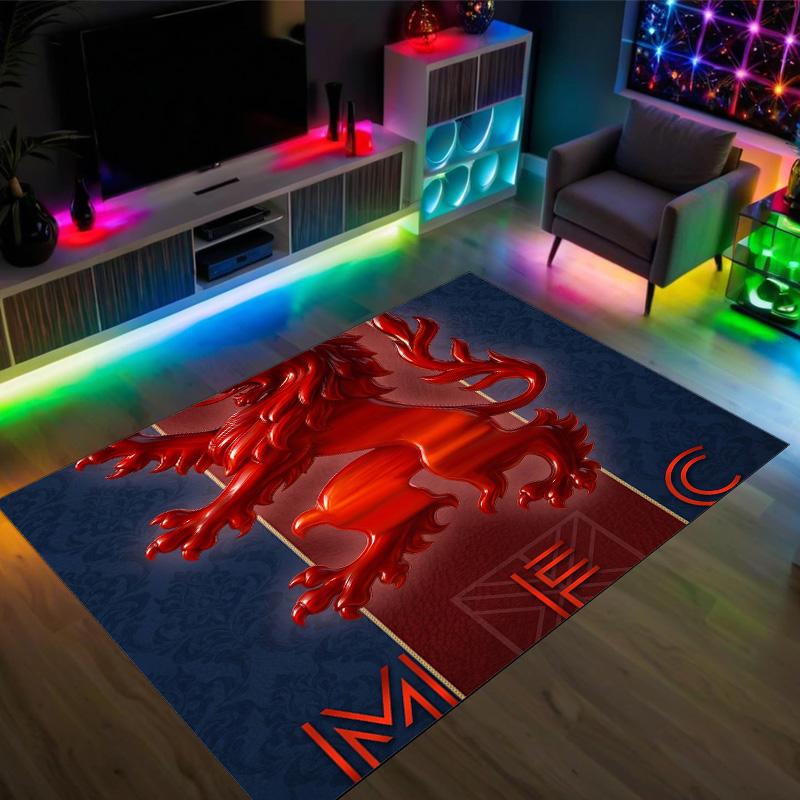 Middlesbrough Design Crystal Velvet Carpet Cozy Non?Slip Printed Rug For Bedroom Living Room Entrance