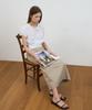 DEHEVE Puff Sleeve Ribbon Blouse [Ivory]