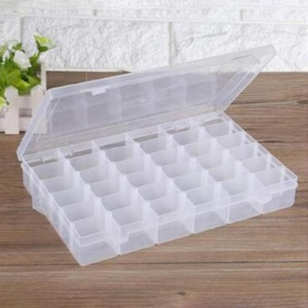 Jewelry Organizer Box for w/ Dividers 36-grid Organizer Container for Ring Earri