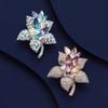 Luxusní květinová brož, Špičková dámská vynikající a individuální brož na kabát, Niche designový smysl brož kytice květin