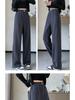 2024 Plus Size Fleece-Lined High Waist Wide Leg Pants for Women - Slimming Casual Autumn Winter Wear