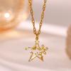 Gold Color Sunburst Cubic Zirconia Pendant Necklace Shiny Sun Charm Chain For Women Bohemian Jewelry Vintage 2026 Her Gift