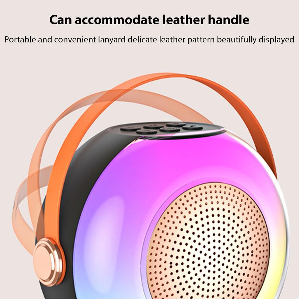 Karaoke Machine with 2 Wireless Microphones BT Microphone and Speaker KTV Set with RGB Light