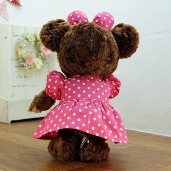 Cushu Cush UniBear Dark Pink Polka Dot Puff Sleeve Dress with Size Small Costume, Ribbon,