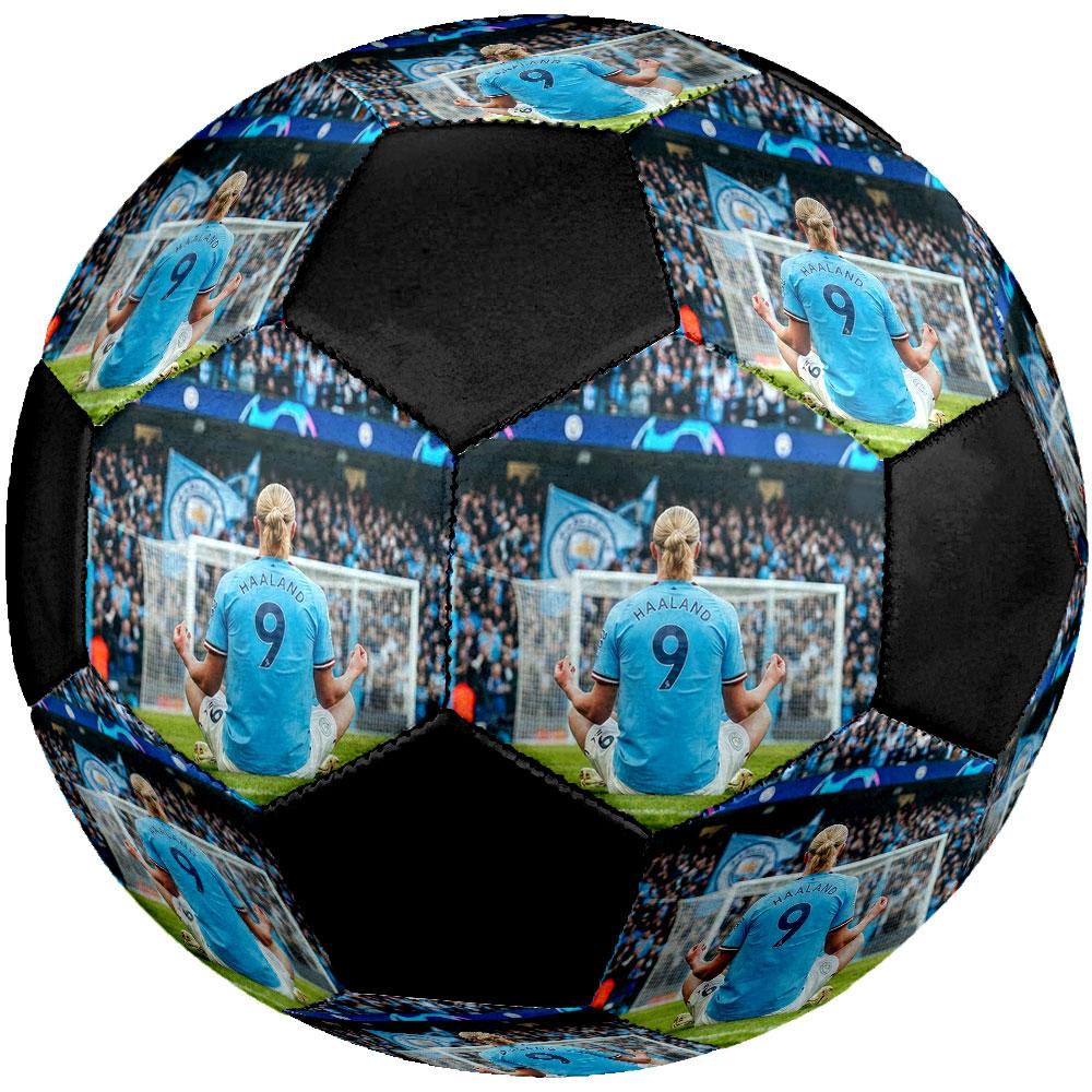 Erling Size 5 Soccer Ball, Machine-Stitched PVC, Durable & High Bounce, All Ages Fit, Fan Merchandise, Matches & Outdoor Use.