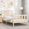 VidaXL Bed Frame with Headboard 90x200 Cm Solid Wood 3191956