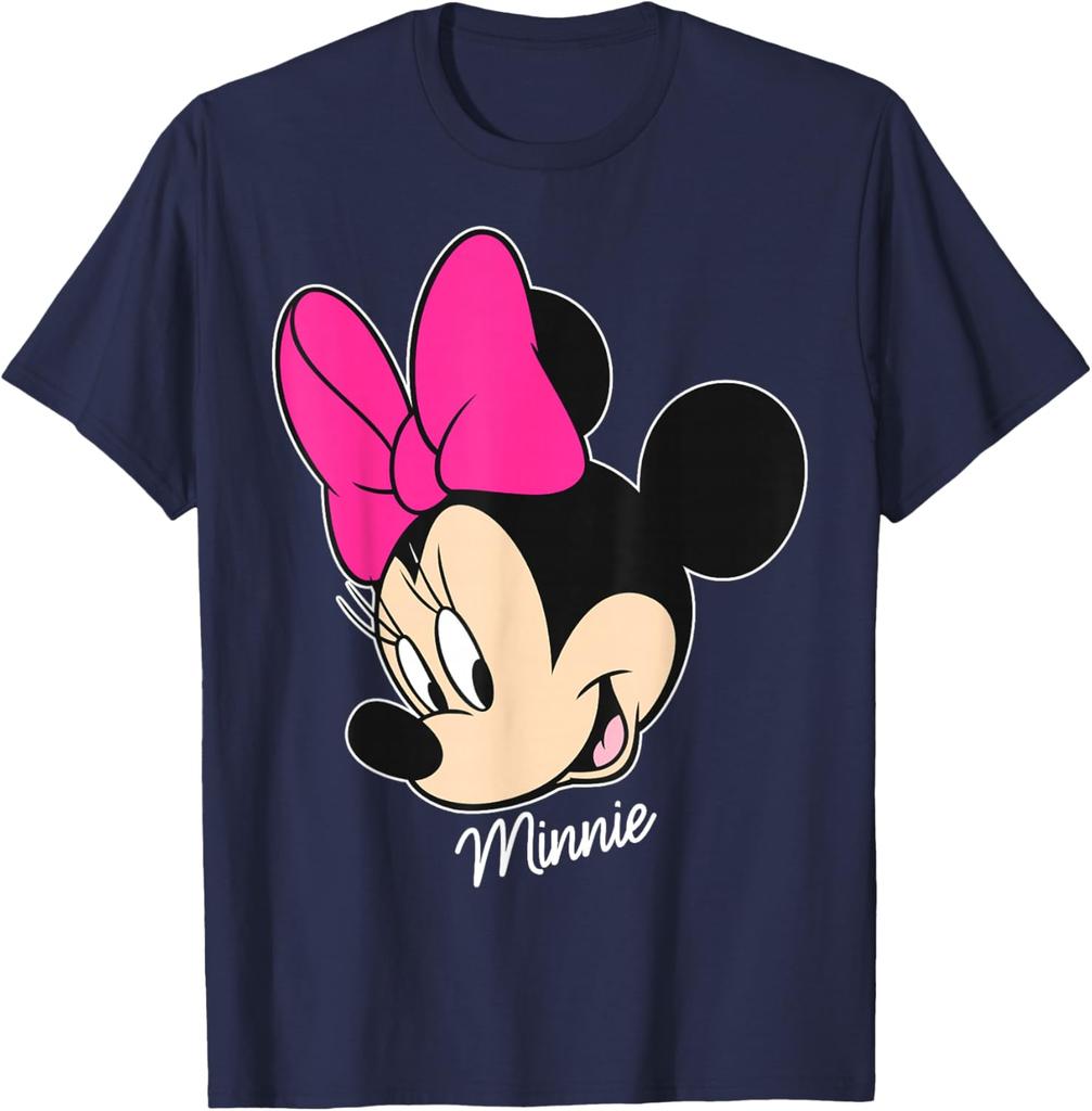 T-shirt Mickey et ses Amis Minnie Mouse Grand Visage S-4XL Unisexe
