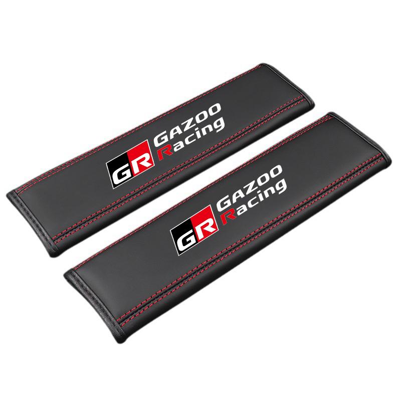 

2PCS High Quality Car Seat Belt Protection Shoulder Pad Cover For Toyota GR Sport GAZOO RACING Yaris Hilux Prius Car Accessories