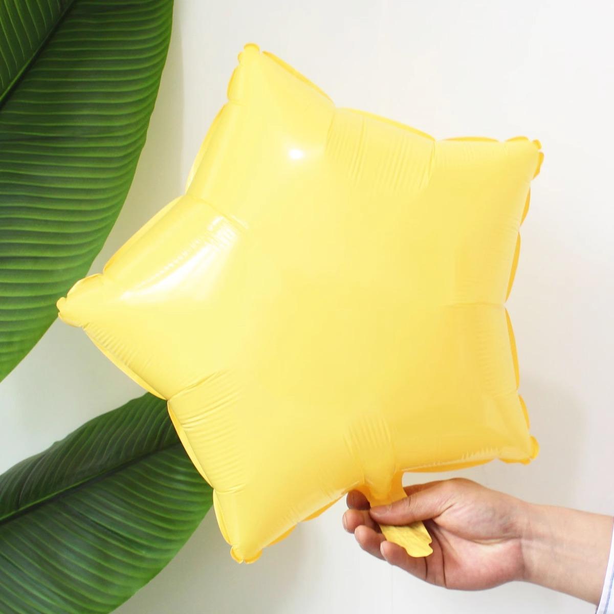 

18-Inch Macaron Candy-Colored Pentagram Love Balloon, Children S Birthday Party Decoration Shopping Mall Event Decoration 18 inch macaron pentagram yellow