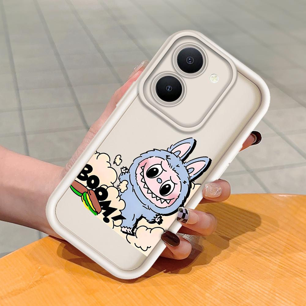 

Мягкий силиконовый квадратный чехол с рисунком лестницы для телефона, полное покрытие, противоударный защитный резиновый чехол для камеры для Vivo Vivo Y33S 5G белый