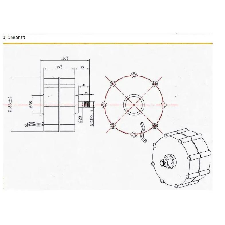 5KW Low RPM Electric Generator 24V 48V 96V 120V 220V Factory Alternator Permanent Magnet Rare Earth Turbine 3000W With Base