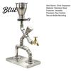 Metal Wine Accessory Vintage Industrial Dispenser Pipe Liquor Dispenser with Brass Tap Countertop Unique Spirit Whiskey Vodka Stand Home