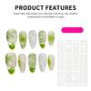 10PCS Clear Almond False Nails with French Tip Resin Material Zero Pressure On Nail Bed for Fingernail DIY Decoration