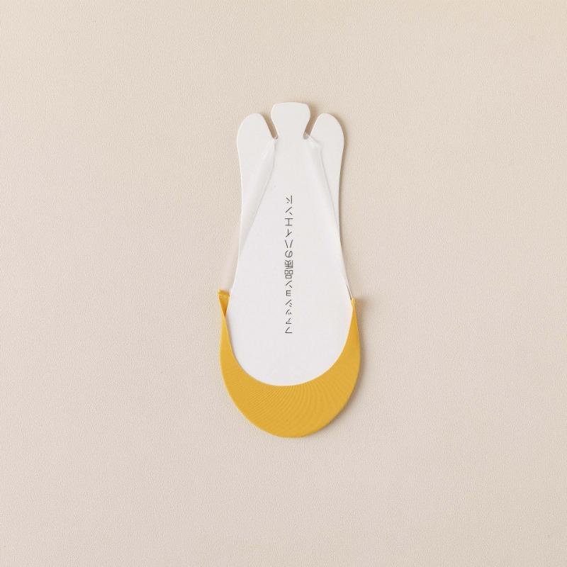 

Носки-слинги Half Palm Cotton для женщин, босоножки на высоком каблуке, летние носки-лодочки, нескользящие невидимые носки с небольшим носком 35-39 жёлтый