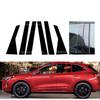 Fit For Ford Escape 2020 2021 2022 2023 6pcs Silver Carbon Glossy Black Pillar Posts Door Decor Window Trim Sticker Cover Decal