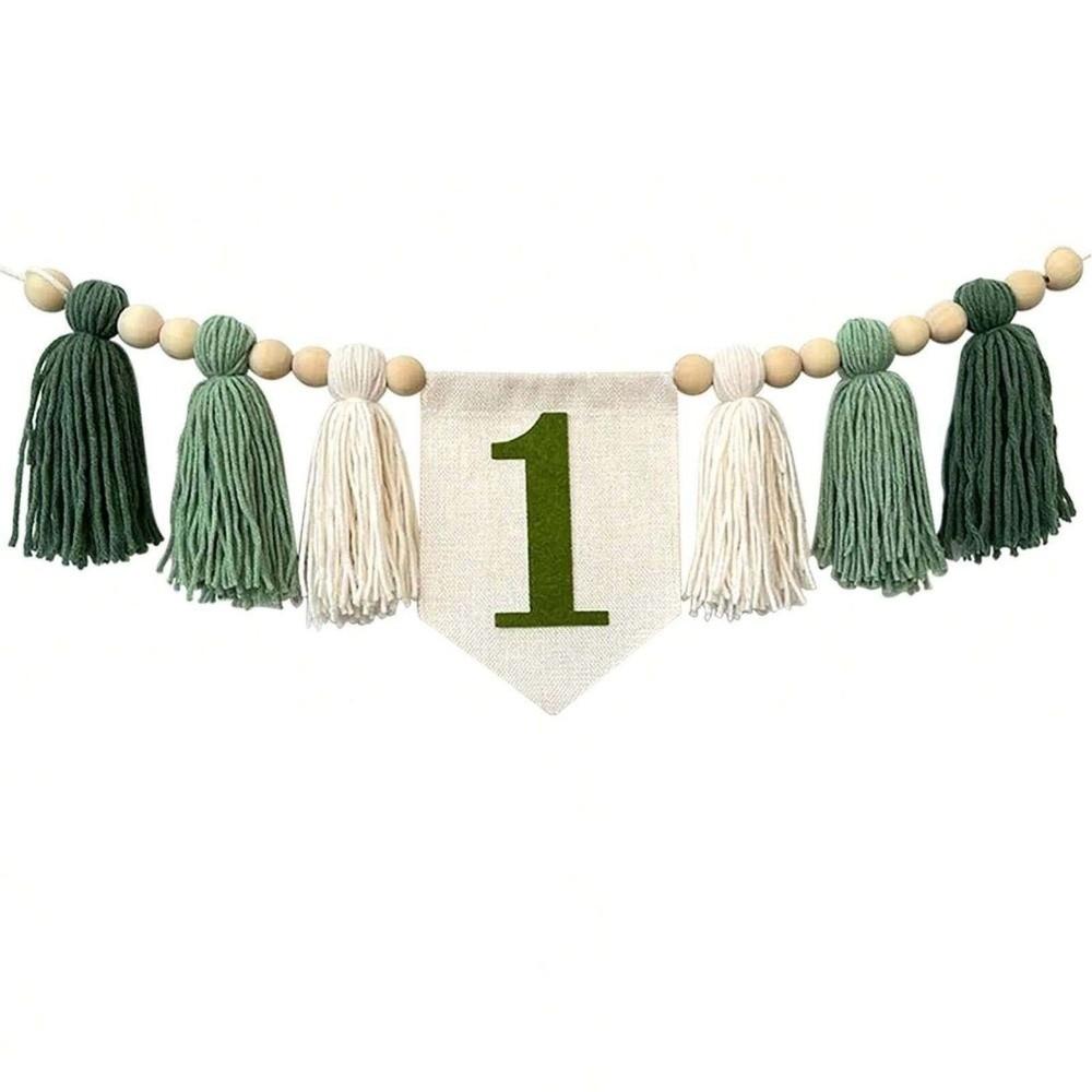 First Birthday Theme First Birthday Banner Boho-Style High Chair Banner For First Birthday