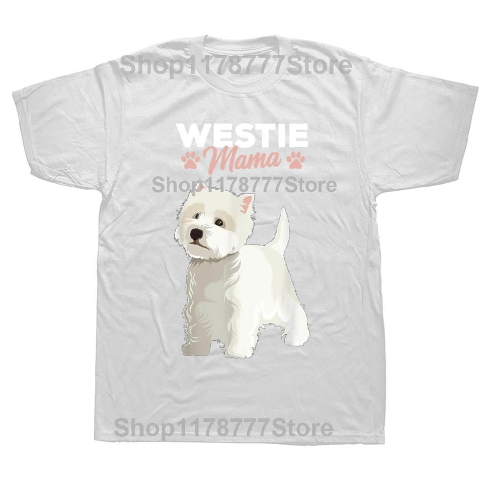 West Highland White Terrier Mama Dog Westie Mom Tee Tops Round Neck ShortSleeve Fashion Tshirt Clothing Casual Tshirts