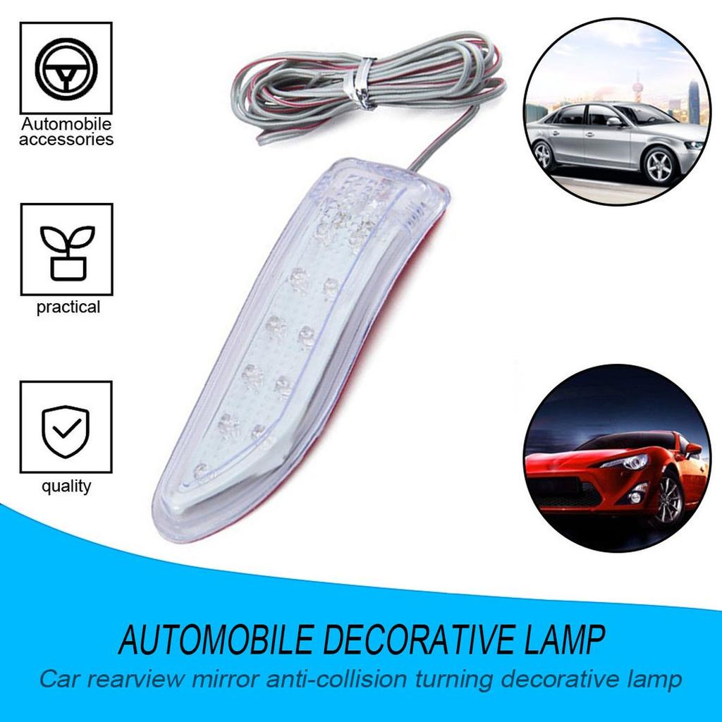 LX 2PCS Universal Car Auto Rear View Mirror Light 13 LED Door Lamp Turn ...