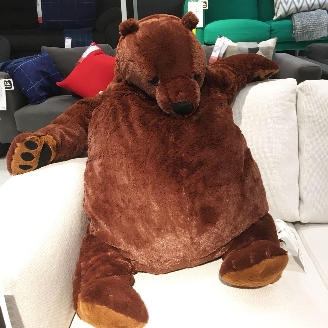 Cute Brown Teddy Bear Hug Pillow Plush Toy - Big Bear Doll Gift 40CM (0.16kg)