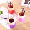 Creative Large Pencil Head Storage Box - Color Block Desk Organizer & Pen Holder 