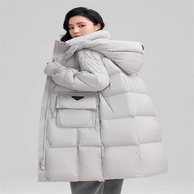 2024 Women's Long Hooded Down Jacket