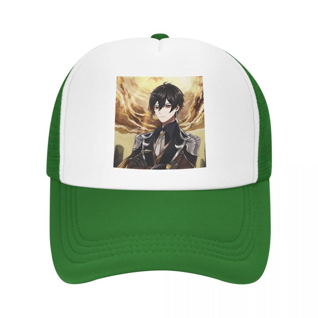 Classic Zhongli Genshin Impact Baseball Cap Women Unisex Adjustable Anime Game Trucker Hat Sports Snapback Hats Summer Caps