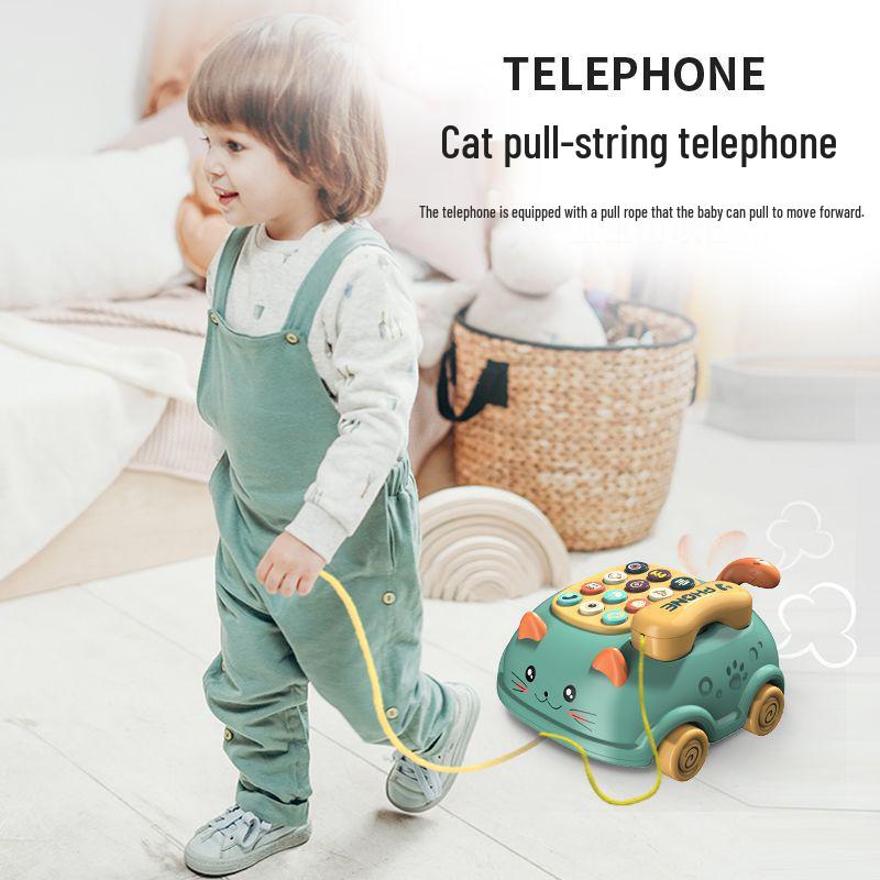 Children's Bilingual Cat Telephone Early Education Toy