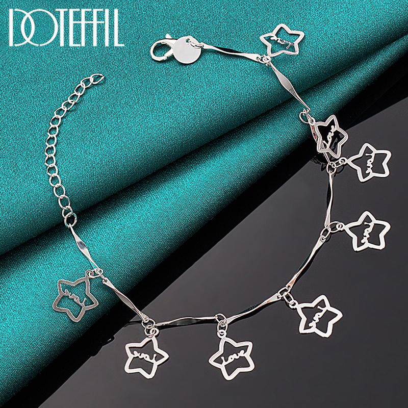 Romantic Star Bracelet Party Gift 925 Sterling Silver Fashion Jewelry