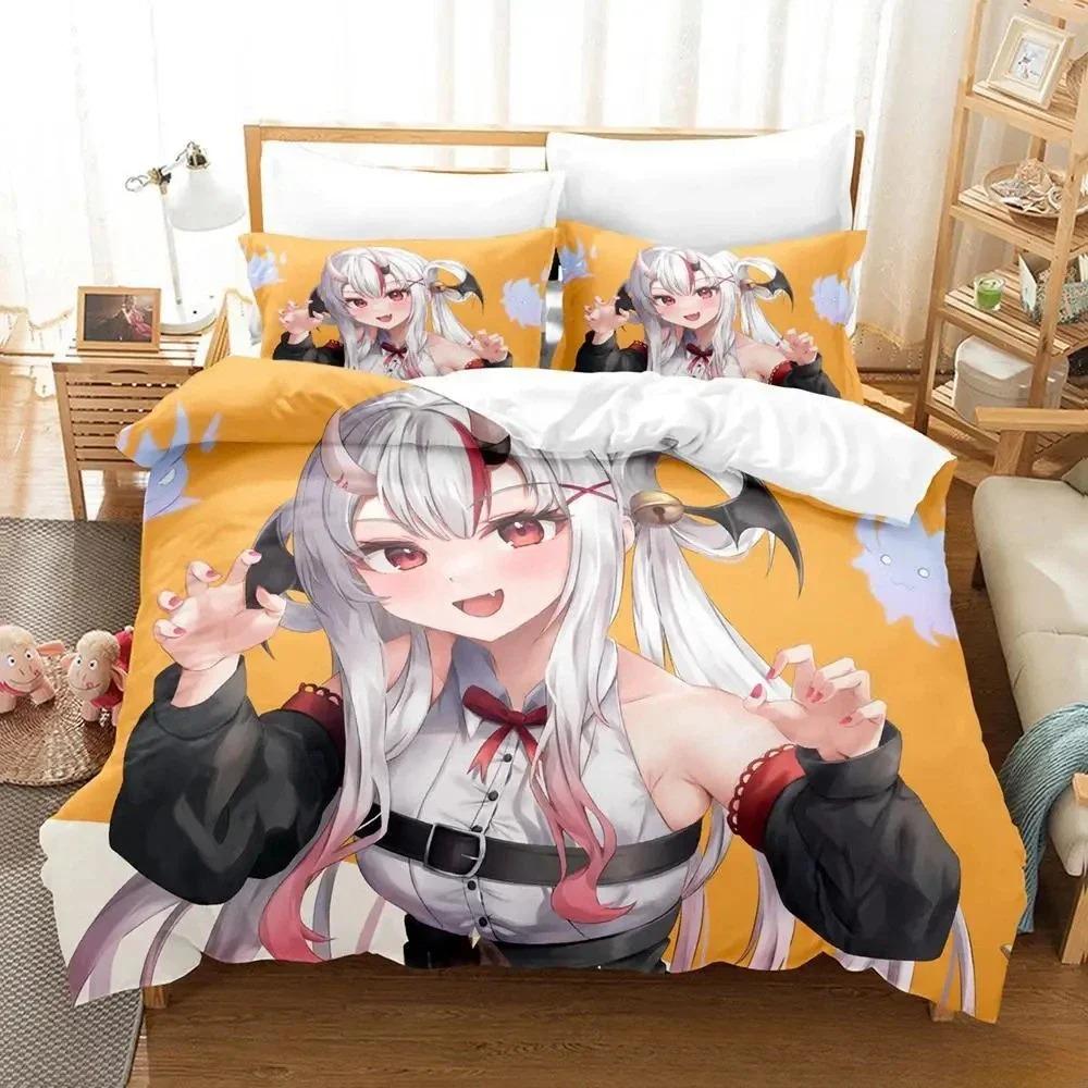 3D Nakiri Ayame Bedding Set Single Twin Full Queen King Size Anime Duvet Cover for Adult Kid Bedroom