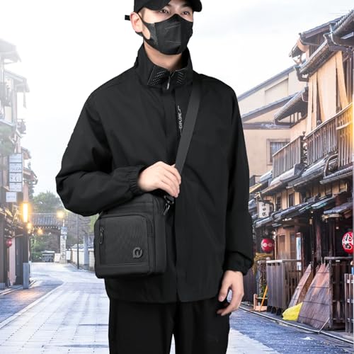 [iBUTSARU] Men's Large Capacity Body Bag, Handbag, Waterproof, Small Messenger Bag, Multifunctional, Suitable for Business Trips, Travel, and Commutin