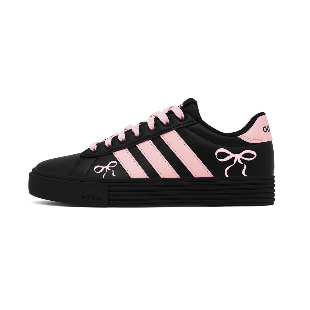 adidas Täglich 4.0 Schwarz Rosa Schleife Rutschfest, Abriebfest, Höhensteigernd Niedrig geschnittene Skateboard-Schuhe KH8004(Team138-)