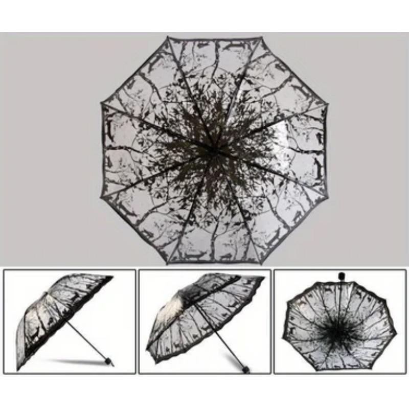 Новый Прозрачный Ретро Зонт с Волнистым Краем — фото 7