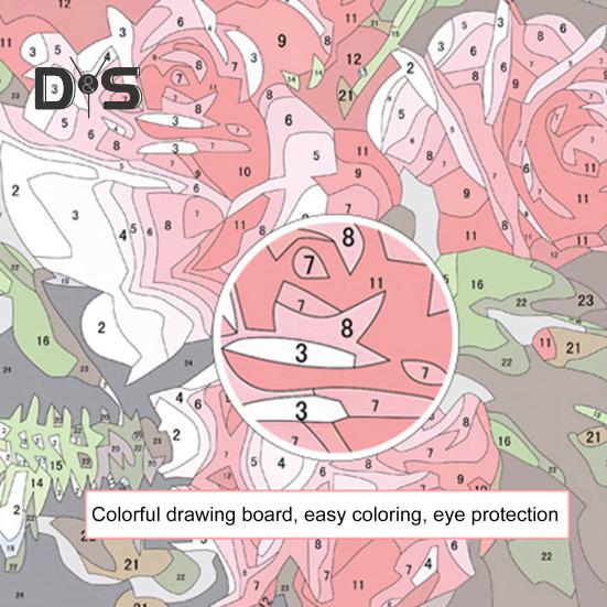 1 Set Kit Pittura a Olio Fai da Te per Adulti con Cavalletto in Legno Kit Dipingi con i Numeri Fai da Te Kit Sviluppo Abilità Pratiche