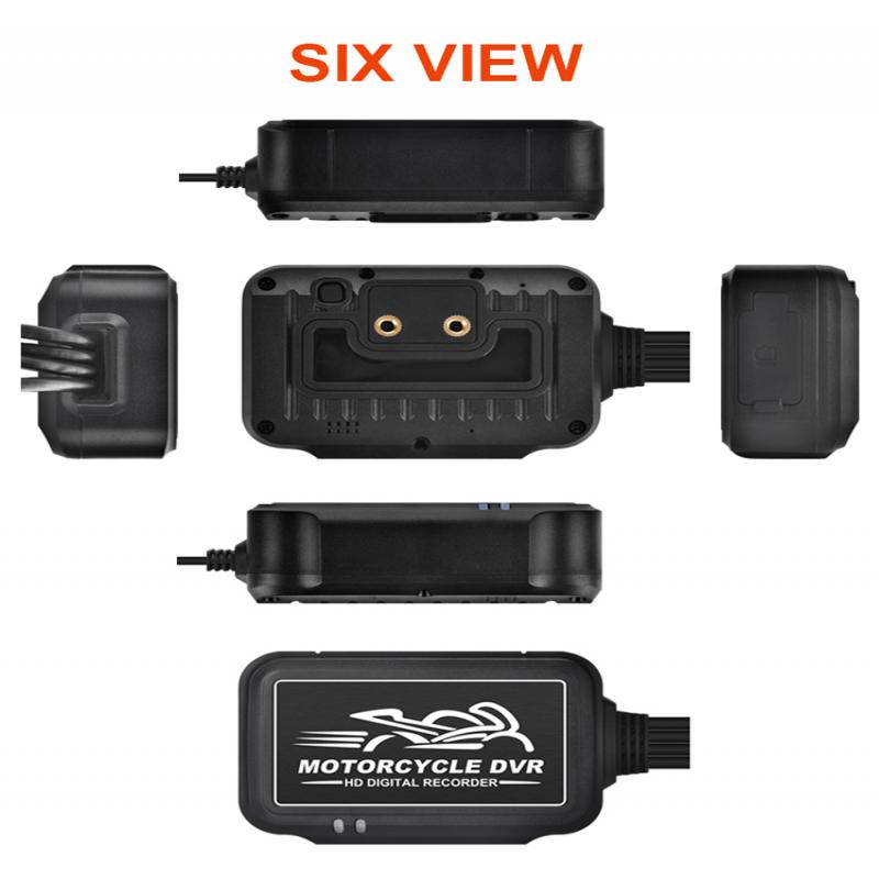 WIFI Motocyklová palubní kamera DVR Duální 1080P Přední a zadní Vodotěsná motocyklová kamera Podpora Přehrávání videozáznamů Záznamník