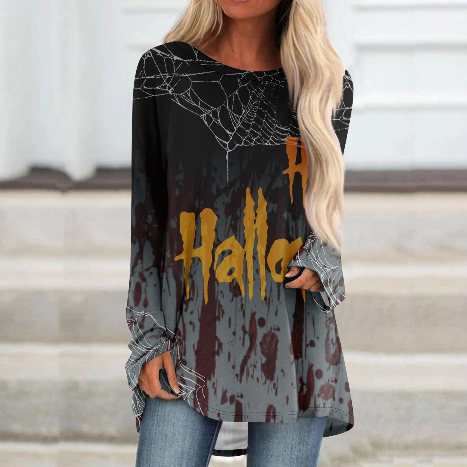 

Женский модный свободный пуловер средней длины с круглым вырезом и принтом, рукава реглан, повседневный топ с длинными рукавами L